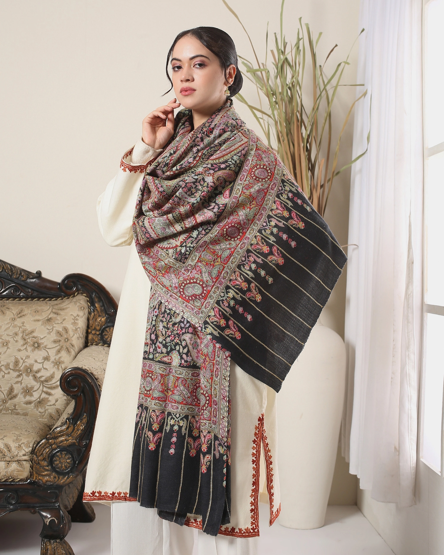 kalamkari kashmiri shawls