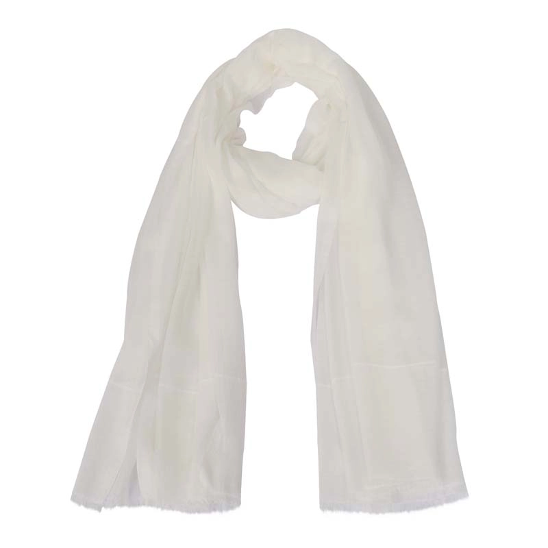 ImageOffwhite-Ivory Silky Classic Stole