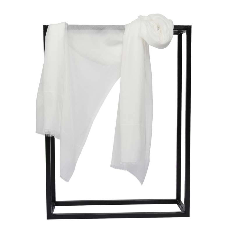ImageOffwhite-Ivory Silky Classic Stole