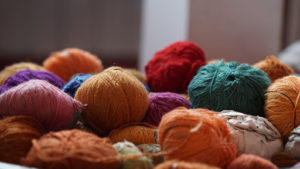 yarns obtained after processing wool from changthangi goats