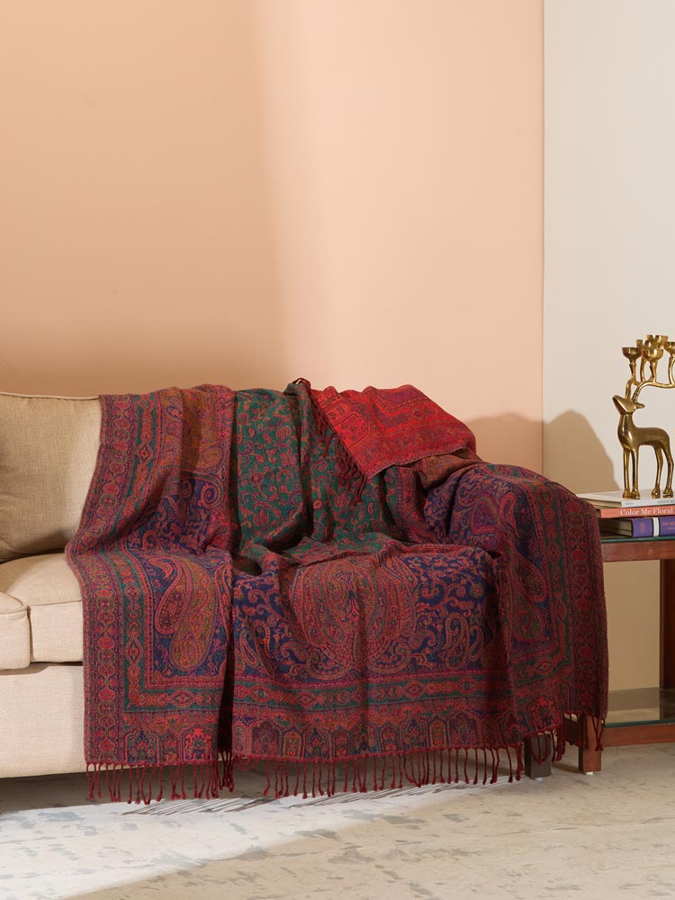 ImageSpindle Dance Reversible Wool Throw – Multi