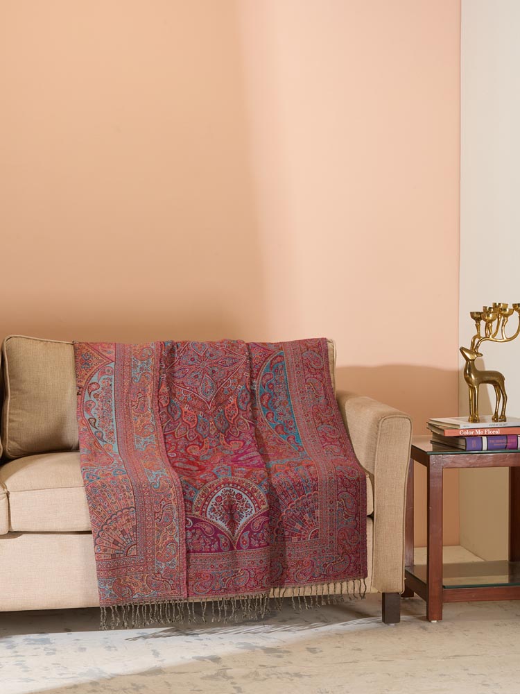 Aaru Merino Wool Throw Blanket - Rio Red