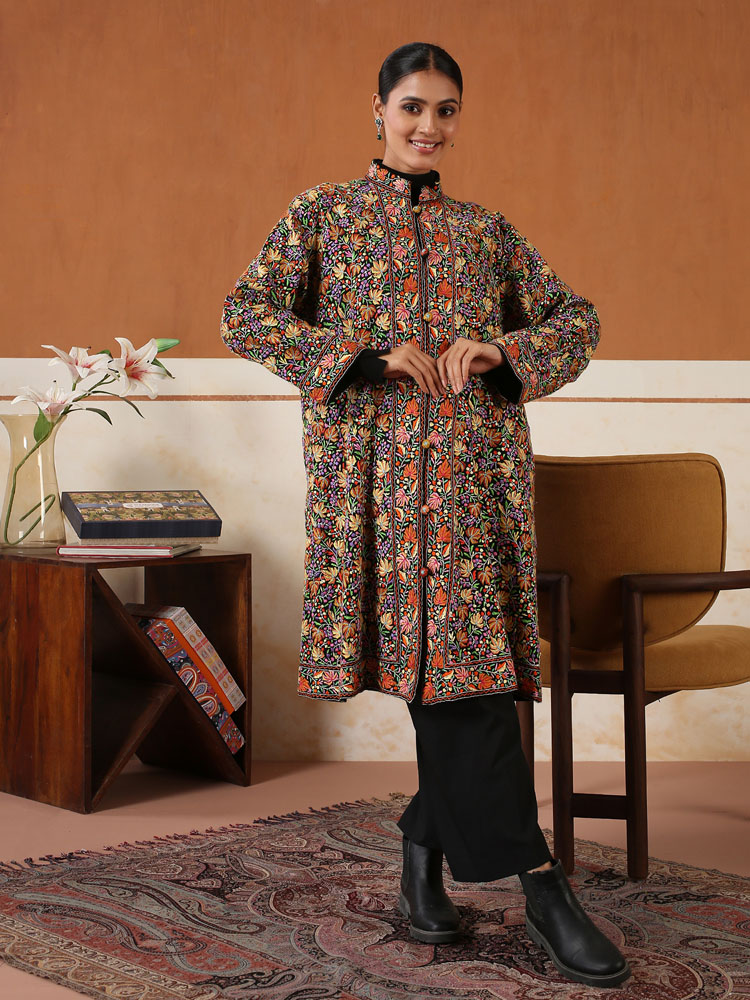 Chinar Jaal Vatachikan Hand Emb Jacket - Multi [46]