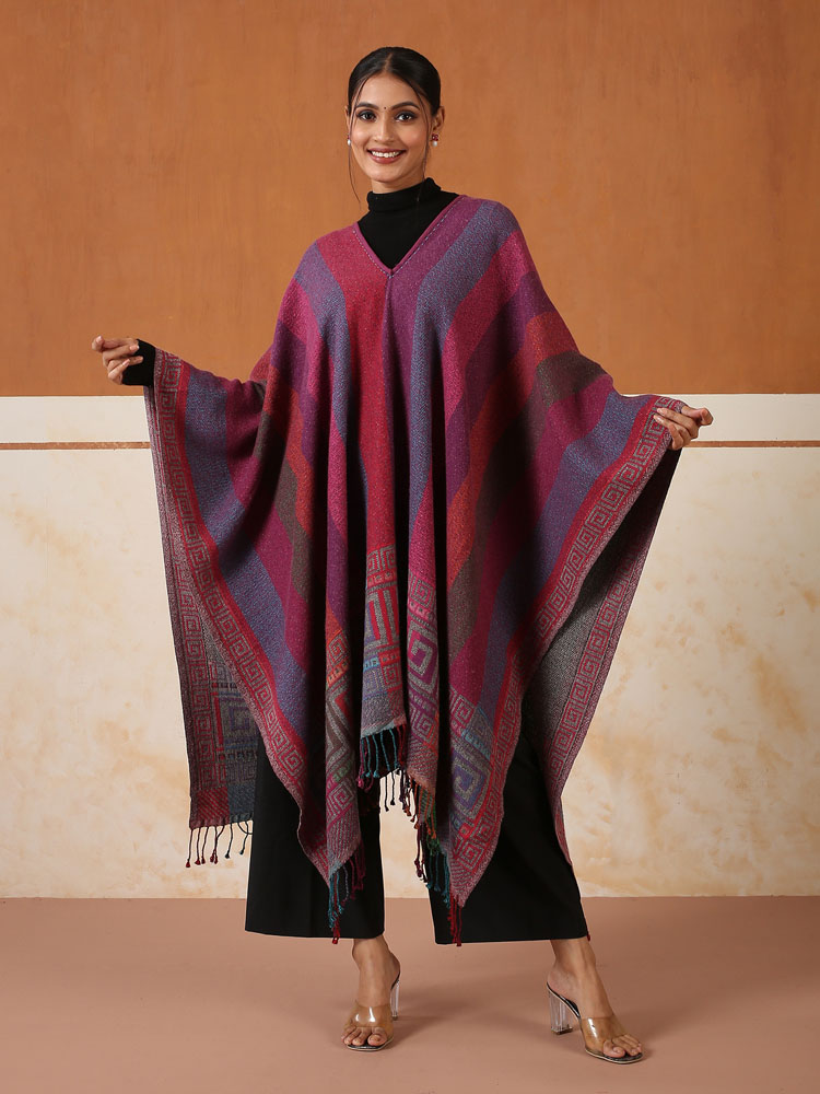 Nigar-e-Baft Ruana/ Cape - Multi