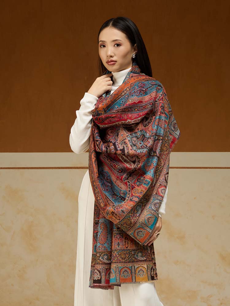 ImageRIti Vintage Paisley Kani Shawl – Mumbai Multi