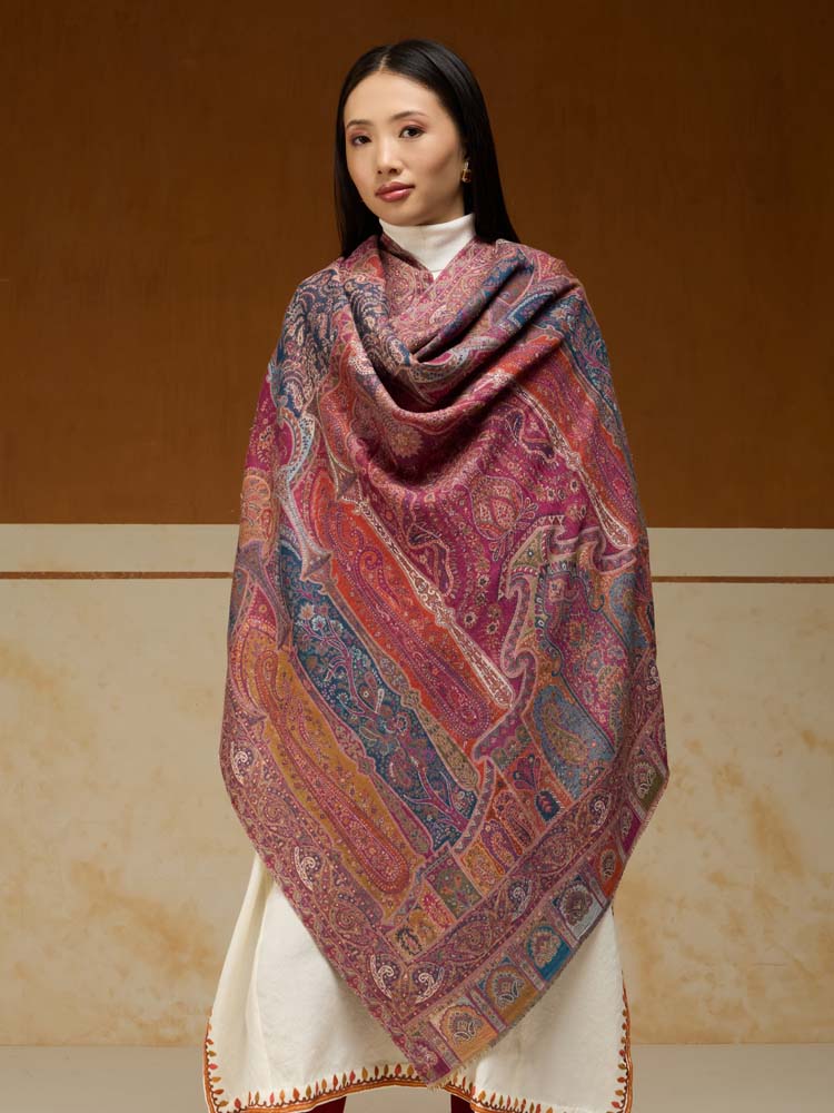 ImageRIti Vintage Paisley Kani Shawl – Madurai Multi