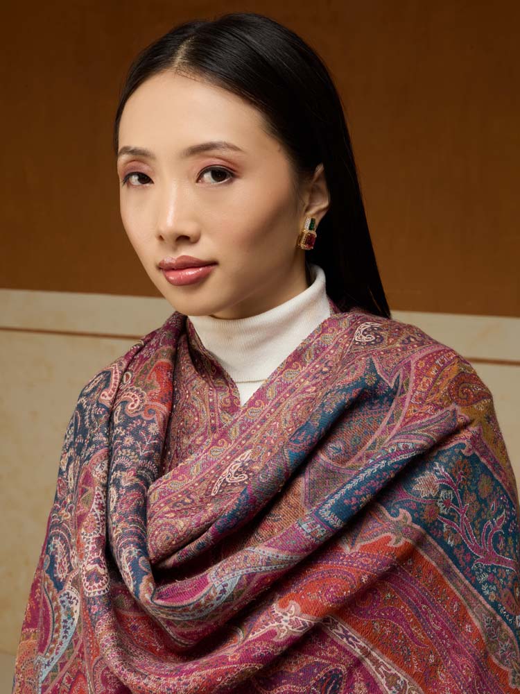 ImageRIti Vintage Paisley Kani Shawl – Madurai Multi