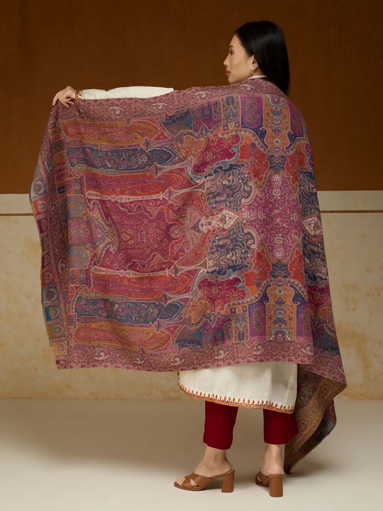 ImageRIti Vintage Paisley Kani Shawl – Madurai Multi