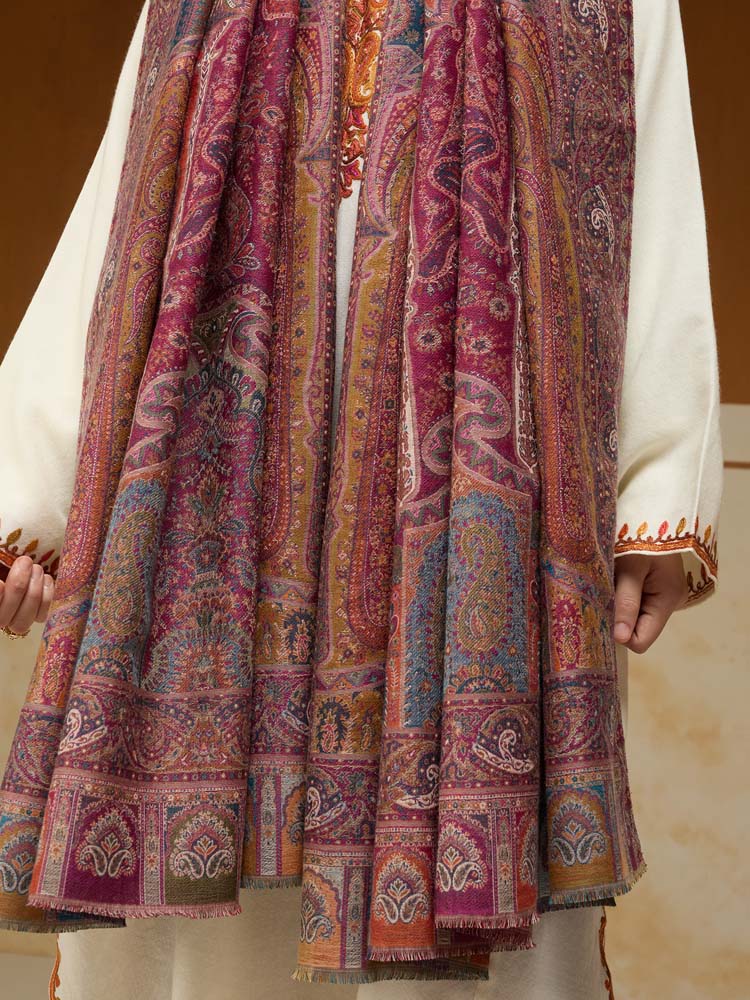 ImageRIti Vintage Paisley Kani Shawl – Madurai Multi