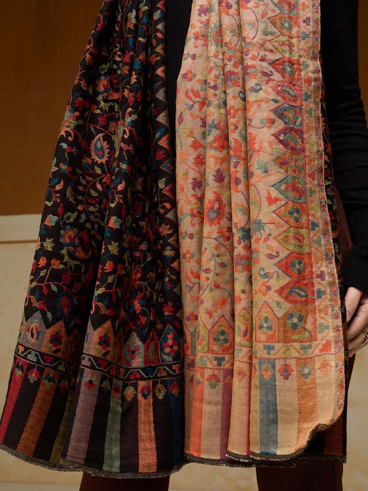 ImageAurielle Kani Dorukha Zari Shawl – Midnight, Gold