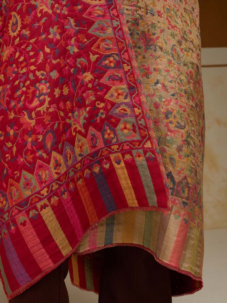 ImageAurielle Kani Dorukha Zari Shawl – Tuscan, Gold