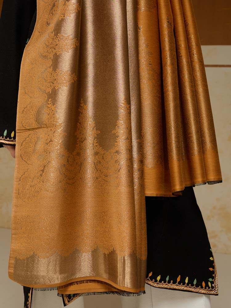 ImageNaqsh-e-DoRukh Zari Shawl – Medallion, Gold