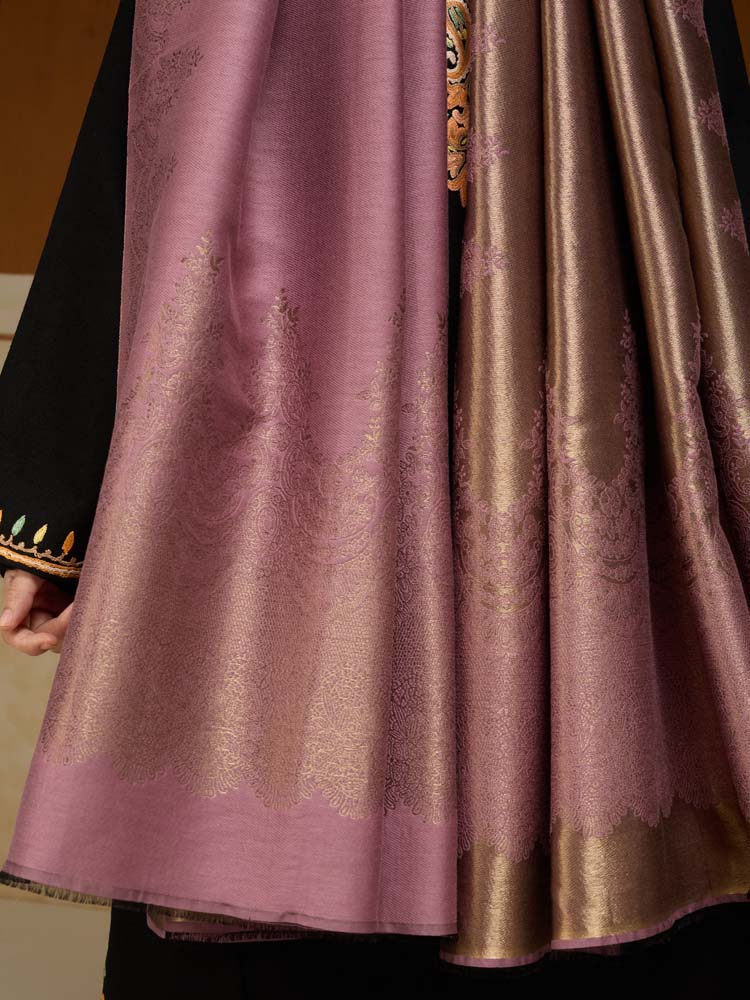 ImageNaqsh-e-DoRukh Zari Shawl – Orchid, Gold