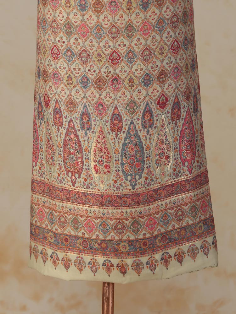 ImageAmbi Bahaar Kani Woolen Suit Set – Fawn Beige