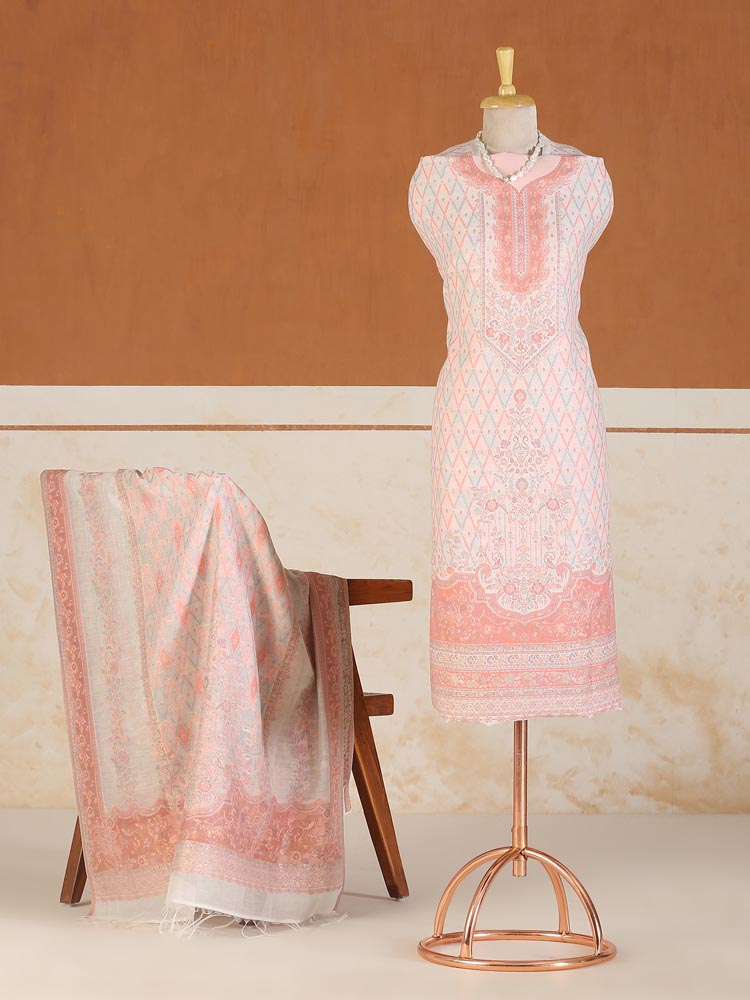 ImageSofiaana Gul Kani Suit Fabric –  Blush Pink