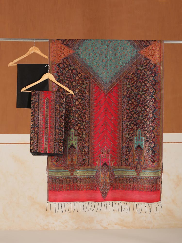 ImageNafees Ambi Kani Unstitched Suit Set – Mysuru Multi