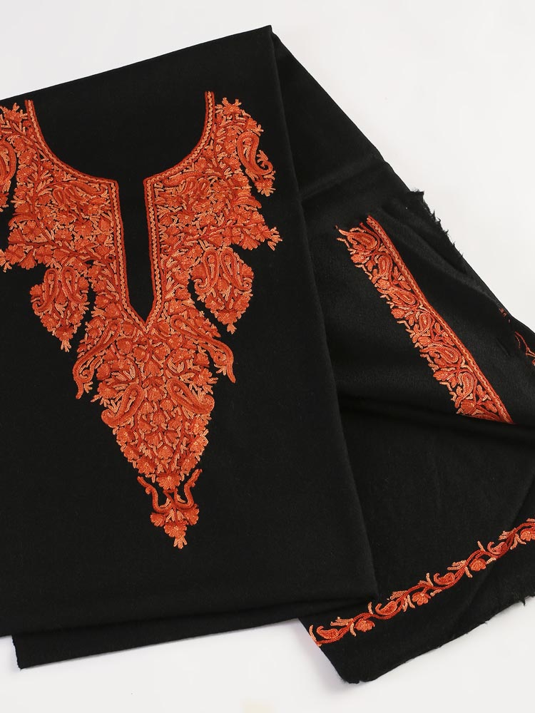 ImageAri Hand Emb Wool Suit Fabric – Siya Black