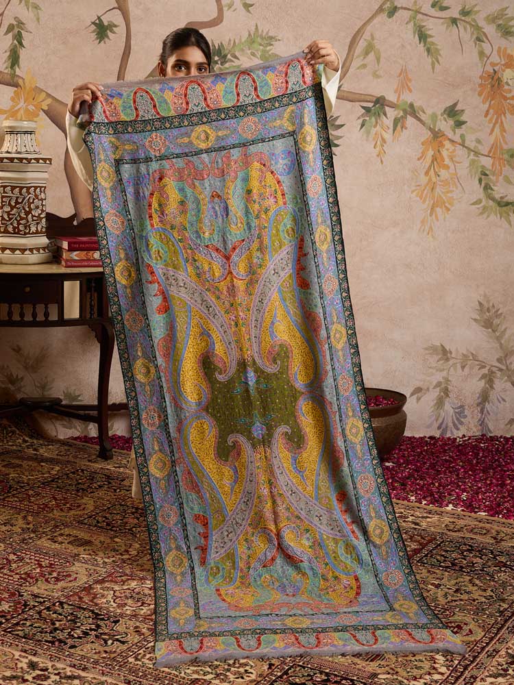 ImageRangruba Pashmina Kalamkari Stole – Multi