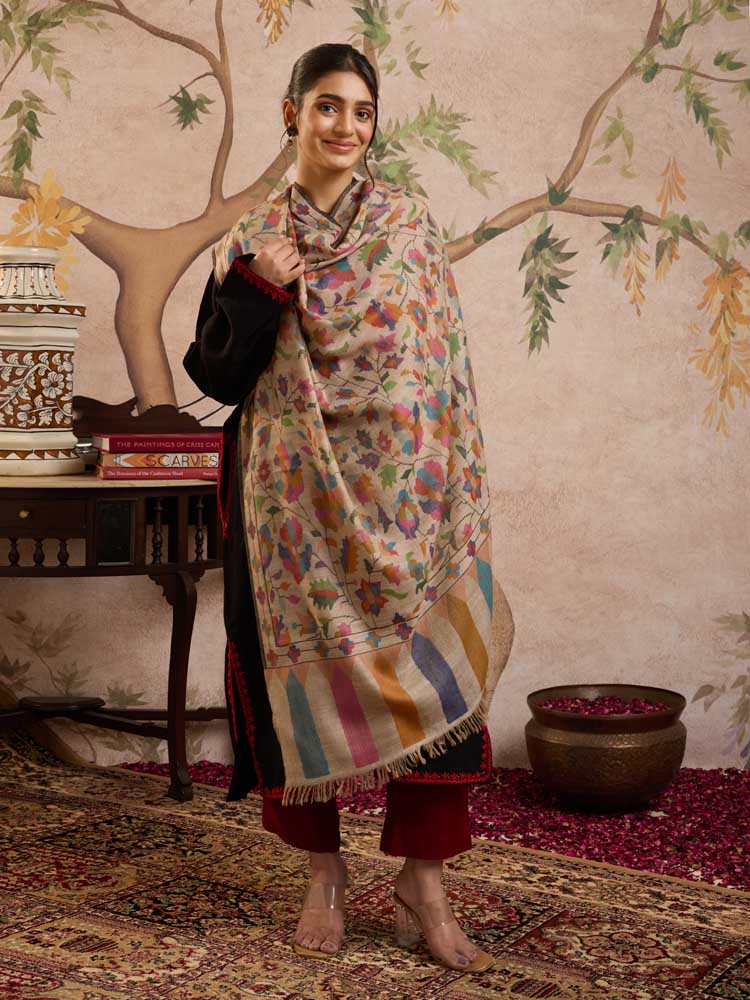 ImageGulzar Handloom Kani Pashmina Shawl – Toosha, Multi