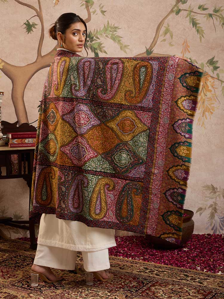 ImageYaldaa Sozni Pashmina Shawl – Regal Multi