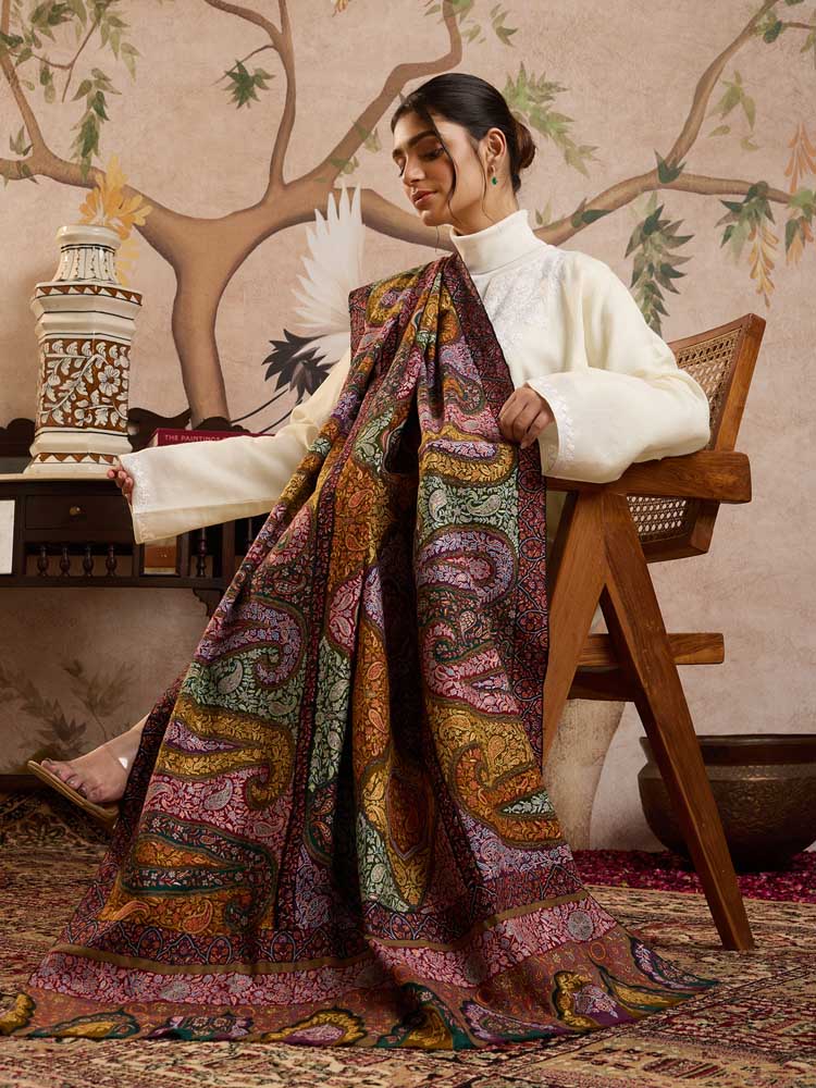 ImageYaldaa Sozni Pashmina Shawl – Regal Multi