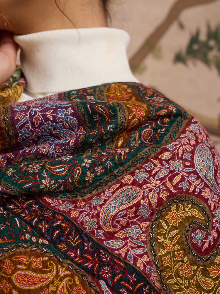 ImageYaldaa Sozni Pashmina Shawl – Regal Multi