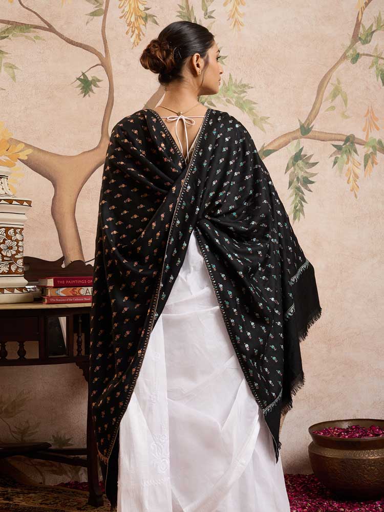 ImageMach Buti Aksi Pashmina Stole – Midnight Black