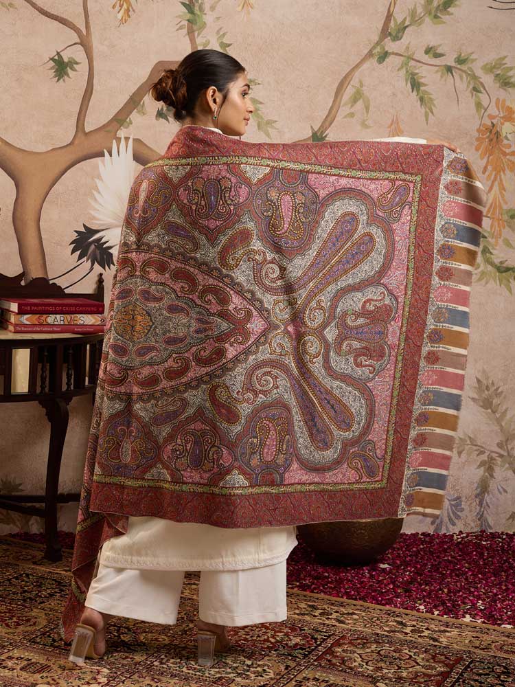 ImageAmbiyaan Sozni Pashmina Shawl – Majestic Multi
