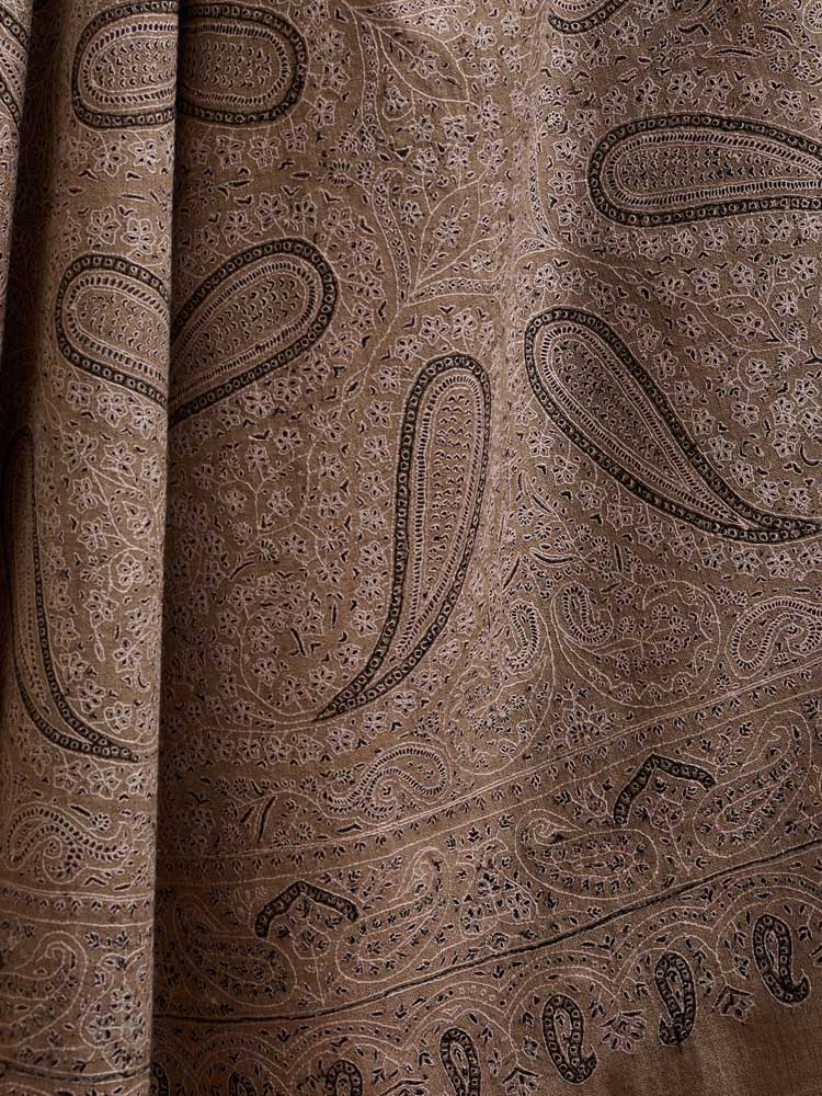 ImageTambeer Jama Handloom Pashmina Shawl – Ivory, Beige