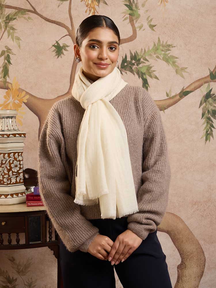 ImageImperial White Pashmina Stole