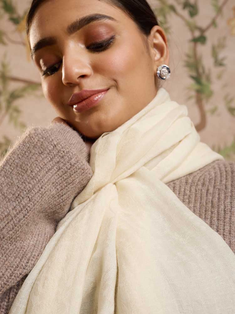 ImageImperial White Pashmina Stole