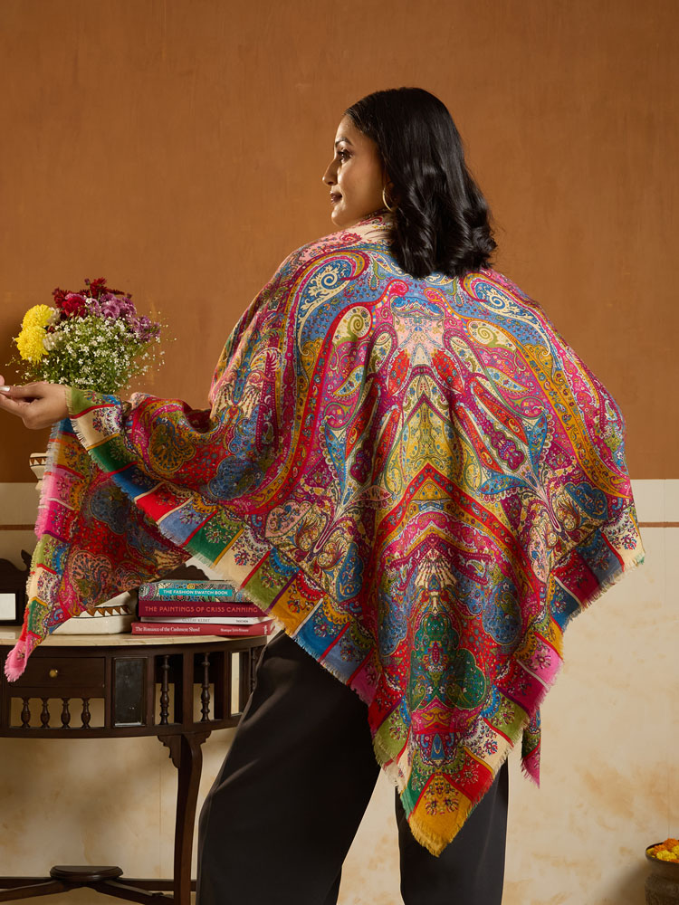 ImageFlora Grandeur Pashmina Foulard – Red, Beige