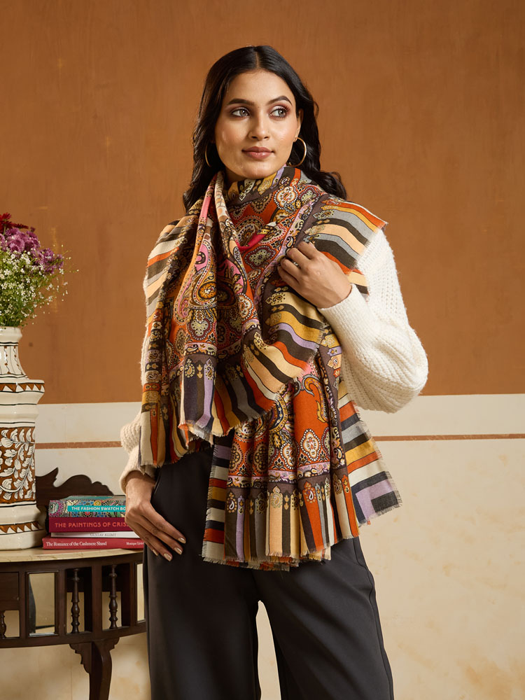 ImageButae Paisley Pashmina Square Scarf – Marrakesh Multi