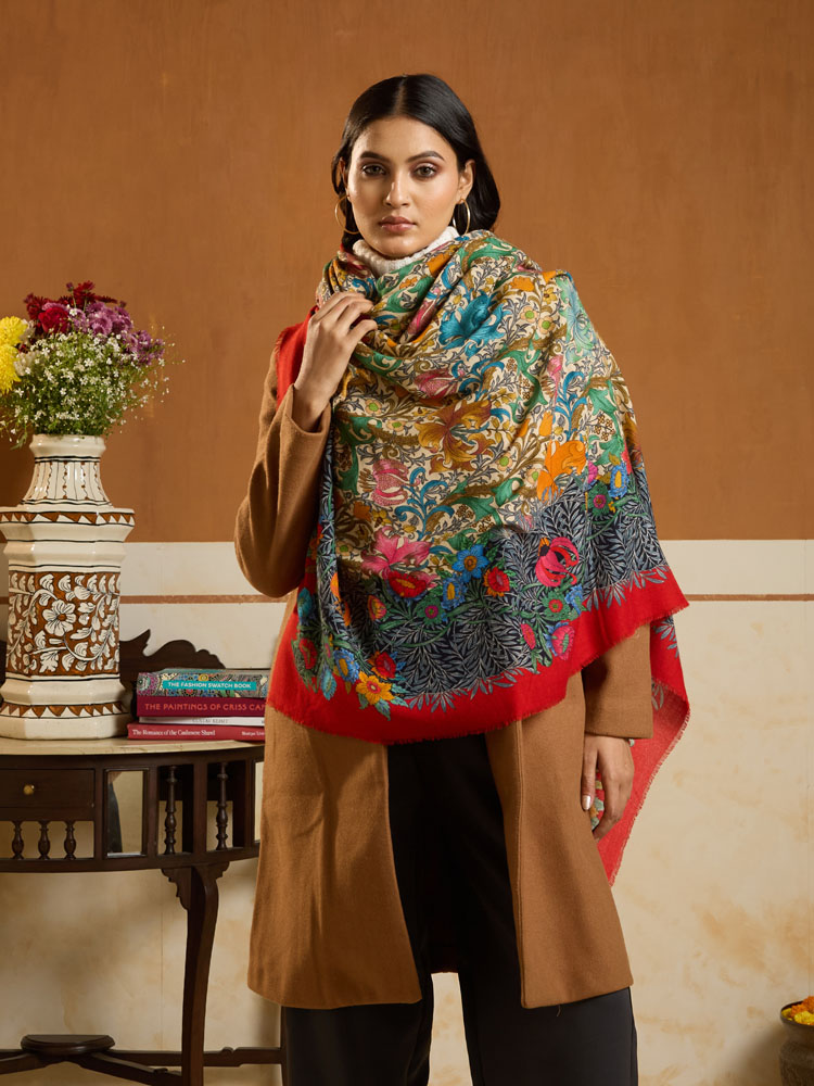 ImageKaro Paisley Pashmina Foulard – Fawn, Multi