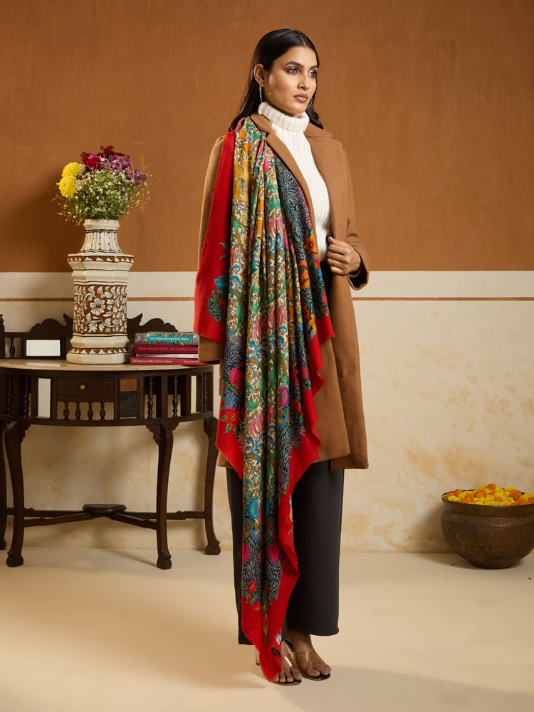 ImageKaro Paisley Pashmina Foulard – Fawn, Multi