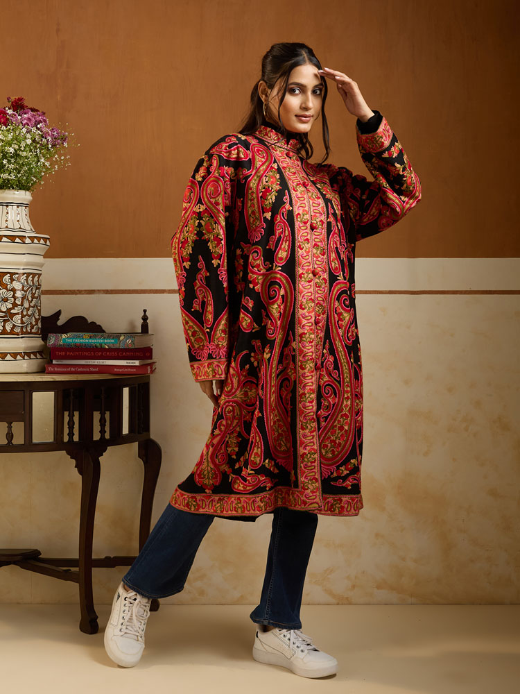 ImageLong Paisley Ari Hand Emb Jacket – Regal, Multi [52]