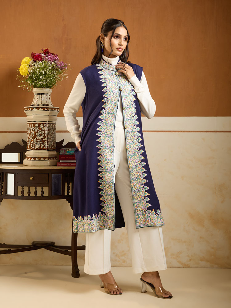 ImageForme Buteh Ari Emb Wool Jacket – Mint Blue [42]