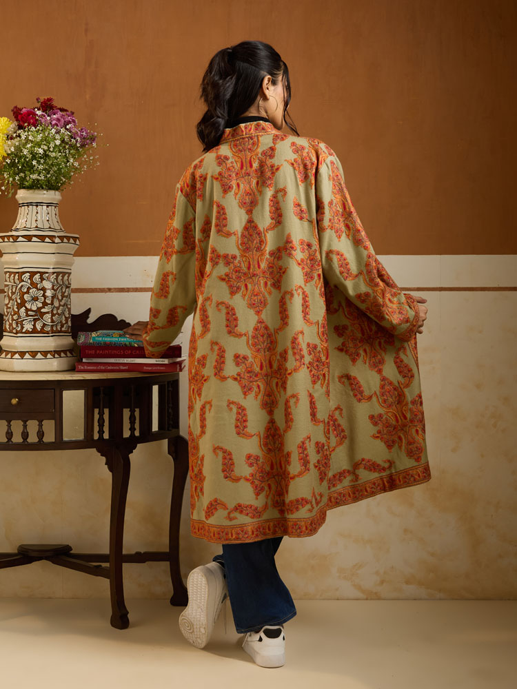 ImageGul Kaar Ari Hand Emb Wool Jacket – Sandstone, Beige [48]