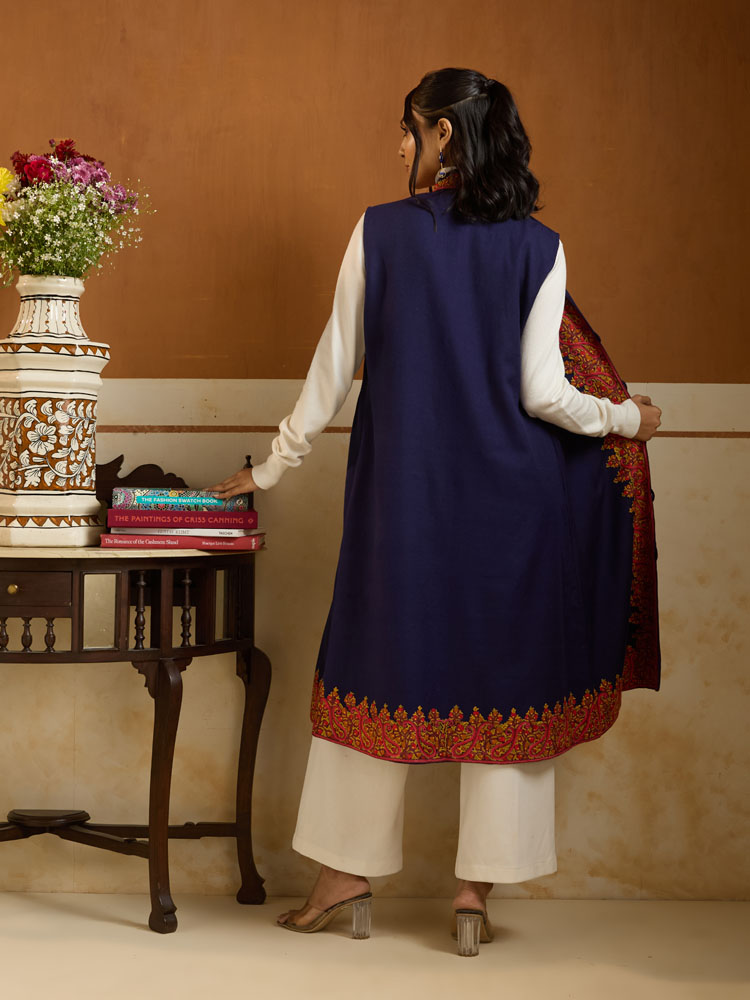 ImageForme Buteh Ari Emb Wool Jacket – Royal Navy [42]