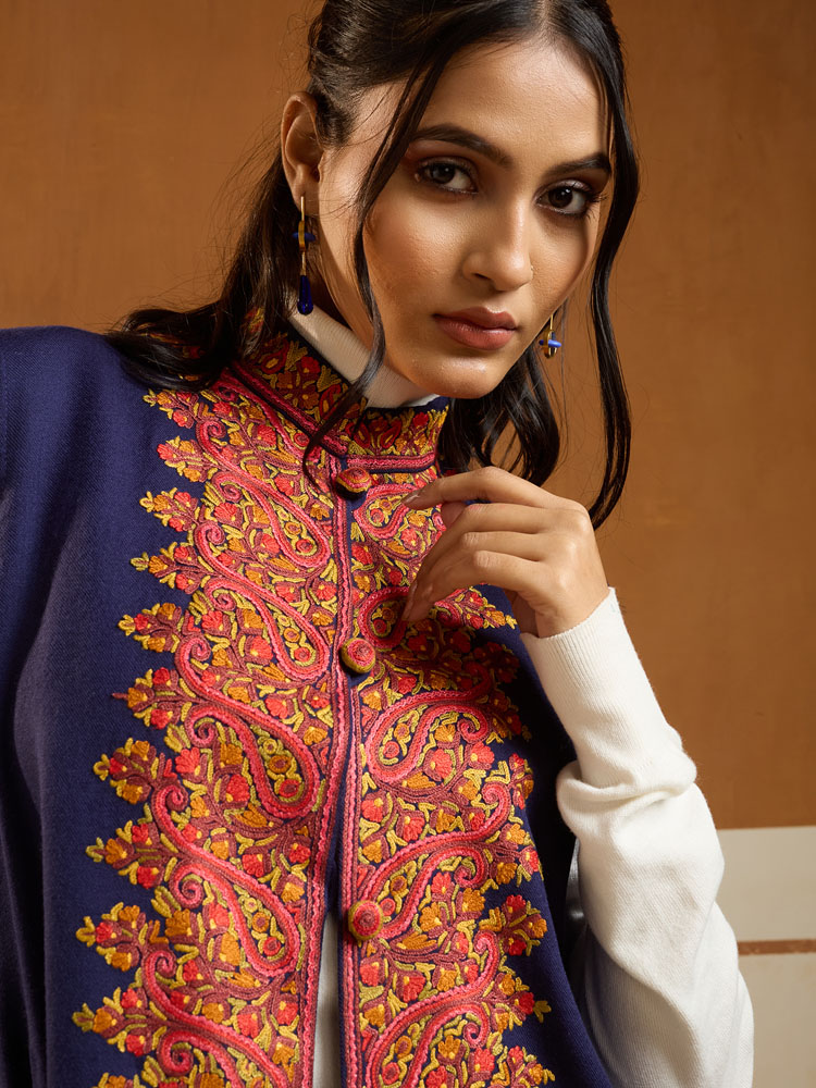 ImageForme Buteh Ari Emb Wool Jacket – Royal Navy [42]