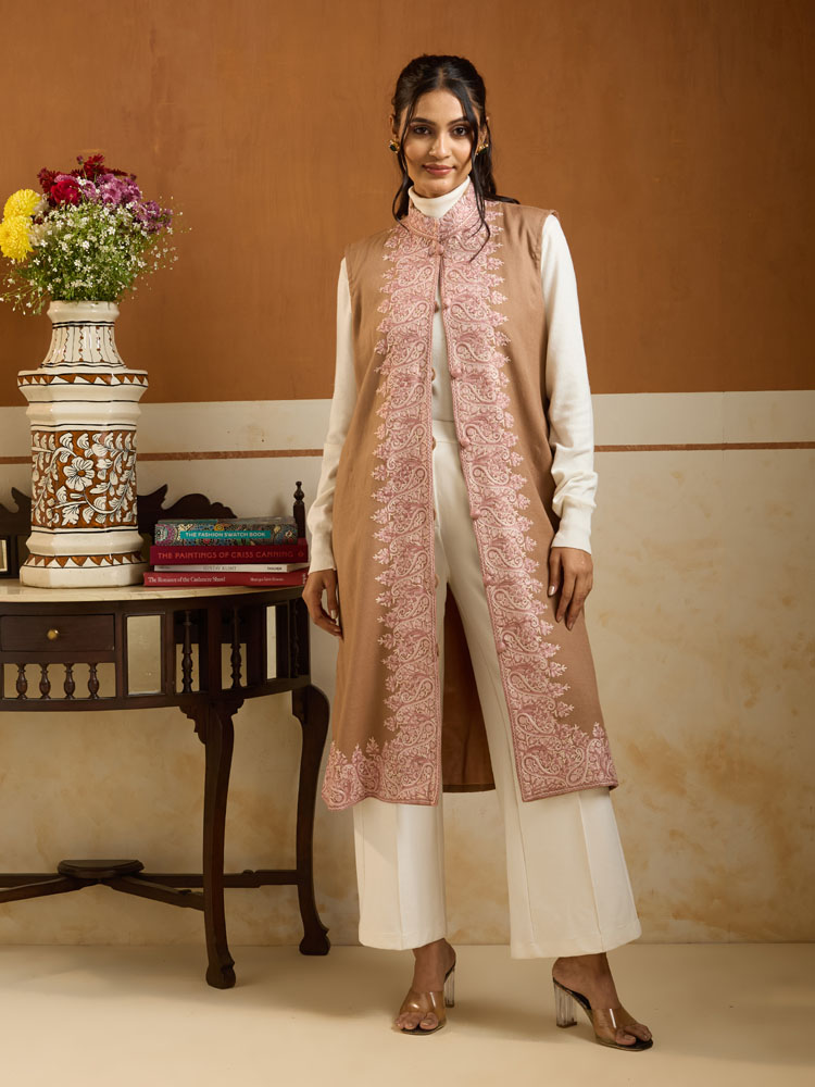 ImageForme Buteh Ari Emb Wool Jacket – Nude Beige [44]