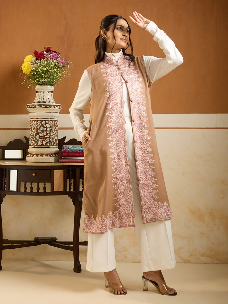 ImageForme Buteh Ari Emb Wool Jacket – Nude Beige [44]