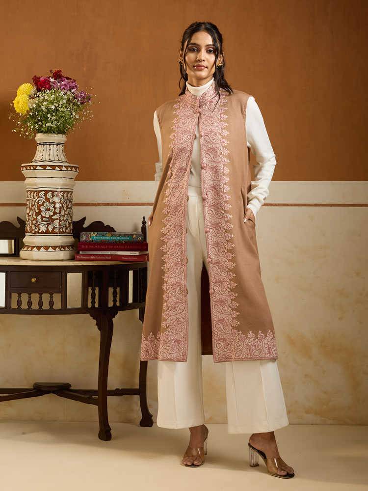 ImageForme Buteh Ari Emb Wool Jacket – Nude Beige [44]