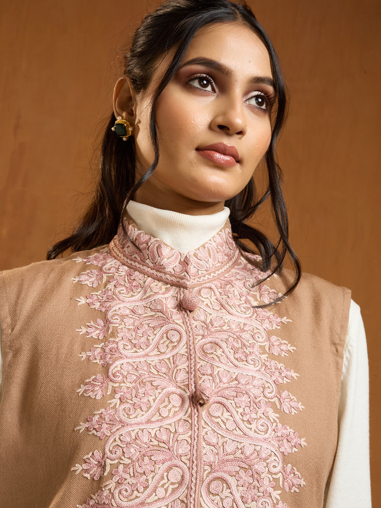 ImageForme Buteh Ari Emb Wool Jacket – Nude Beige [44]