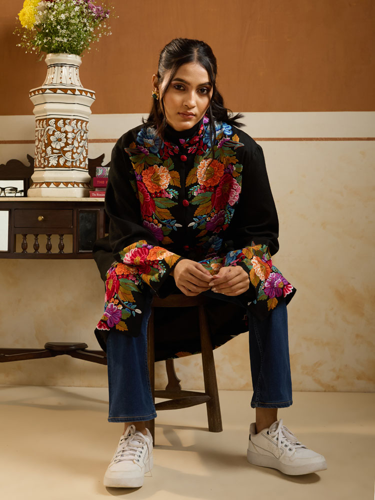 ImageKusuma Phool Ari Emb Jacket – Multi, Black [50]