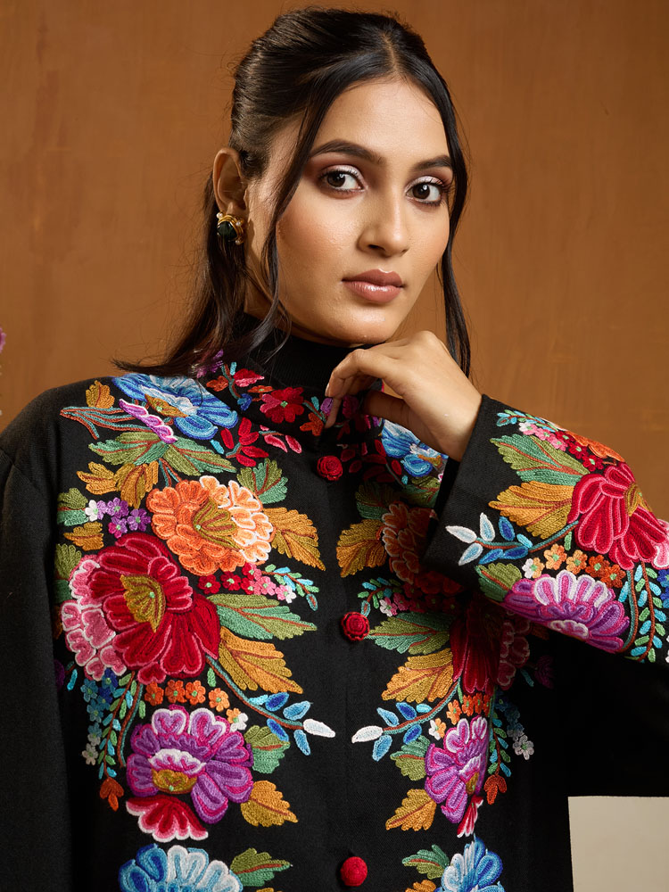 ImageKusuma Phool Ari Emb Jacket – Multi, Black [50]