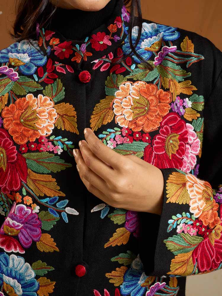 ImageKusuma Phool Ari Emb Jacket – Multi, Black [50]