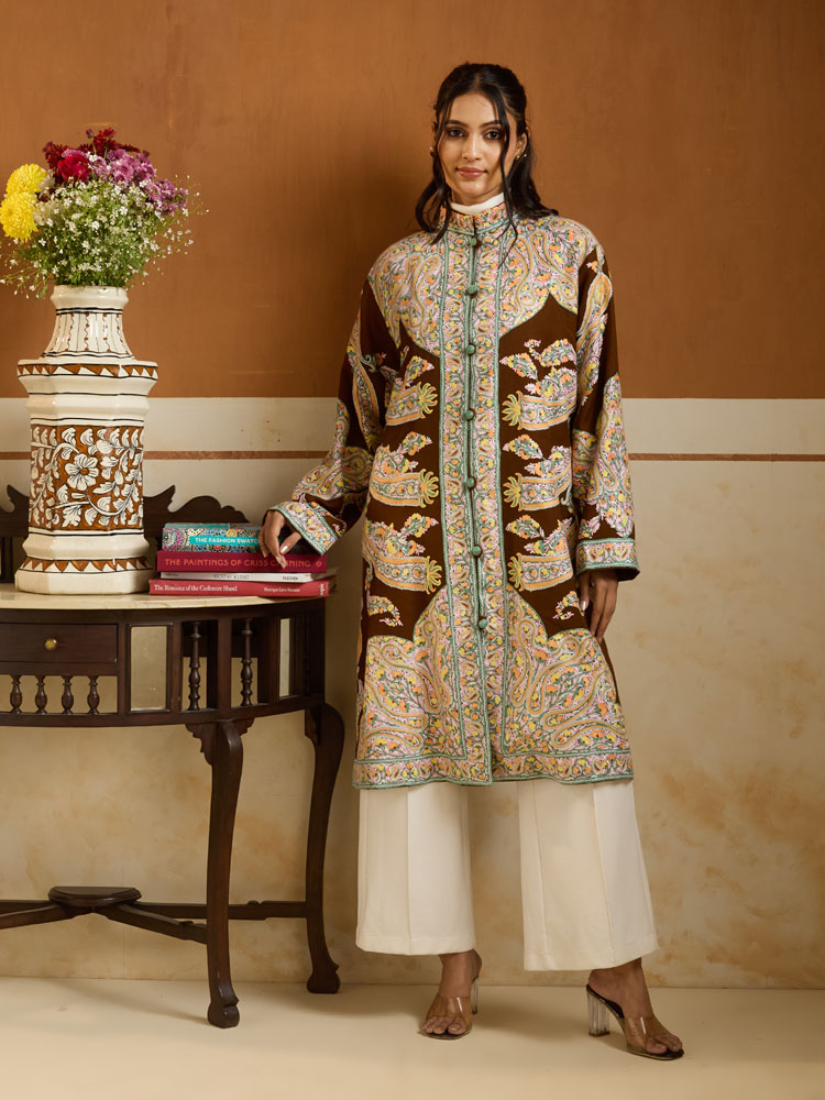 ImageNaqshband Paisley Ari Wool Jacket – Brown, Multi