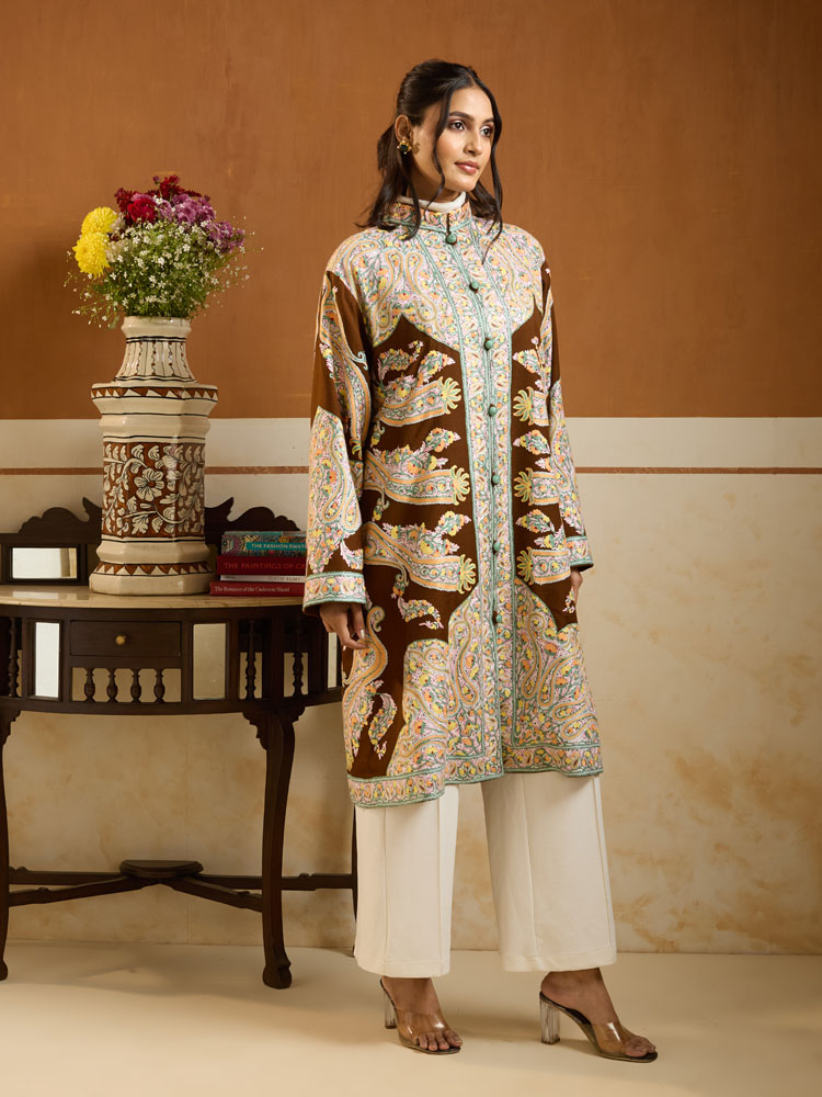 ImageNaqshband Paisley Ari Wool Jacket – Brown, Multi