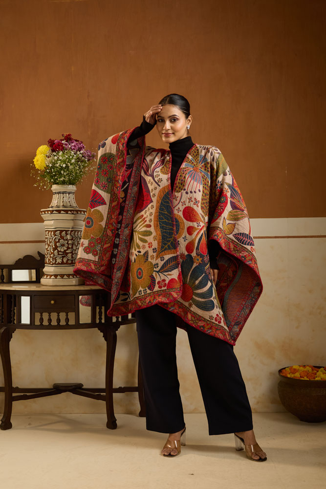 ImageBloomfield Boho Ruana/ Cape – Madrid Multi